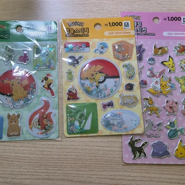 [BUNJANG] Daiso Pokemon Stickers Bundle Set / 다이소 포켓몬 스티커