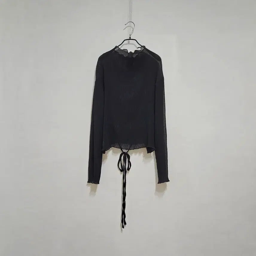 [BUNJANG] Pleated Detail Belted Blouse / 플리츠주름 벨트 블랏