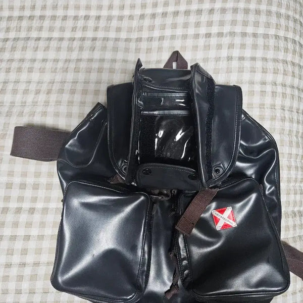 [BUNJANG] Porter Luggage Label Backpack / 요시다 포터 러기지라벨 PVC 멀티포켓백팩 (단종)