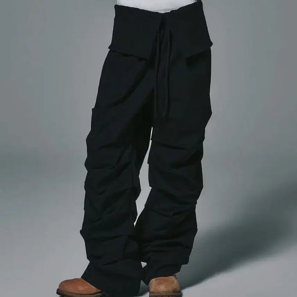 [BUNJANG] NYX X TUCK PANTS BLACK / 엔와이엑스엑스 TUCK PANTS BLACK