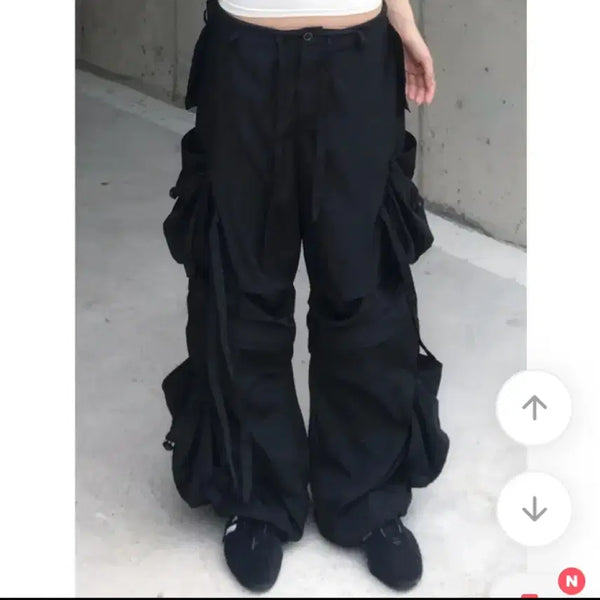 [BUNJANG] Two-Way Dual Cargo Pants - Black / 새것)투웨이 듀얼 카고팬츠 블랙