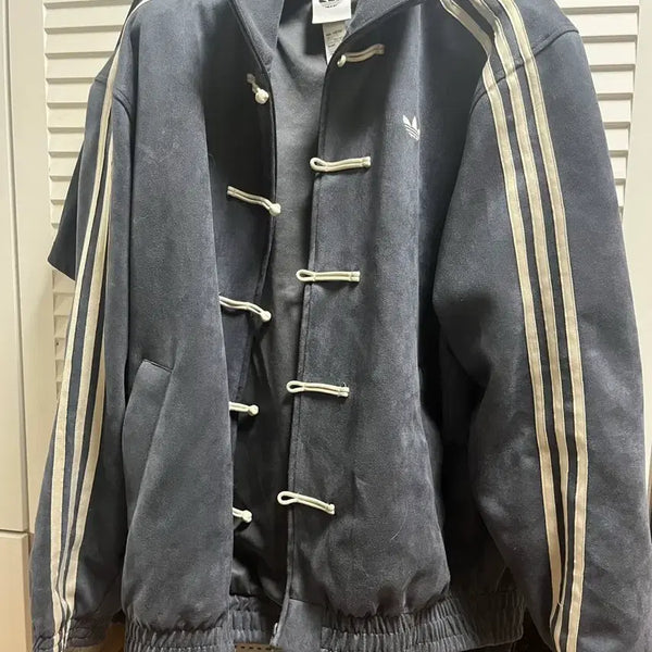 [BUNJANG] Adidas China Track Jacket - Grey - L / 중티다스 그레이 아디다스 차이나 져지 L