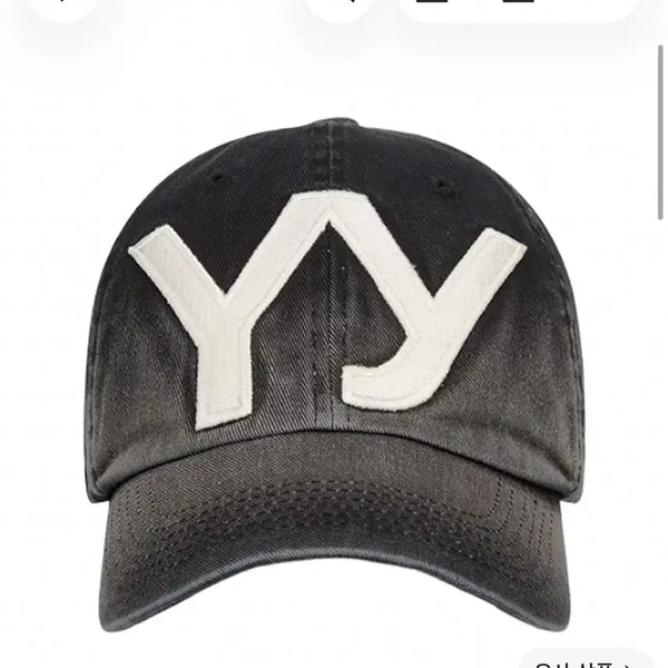 [BUNJANG] Yy Open Gradient Ball Cap Black / 오픈 Yy 그라디언트 볼캡 블랙