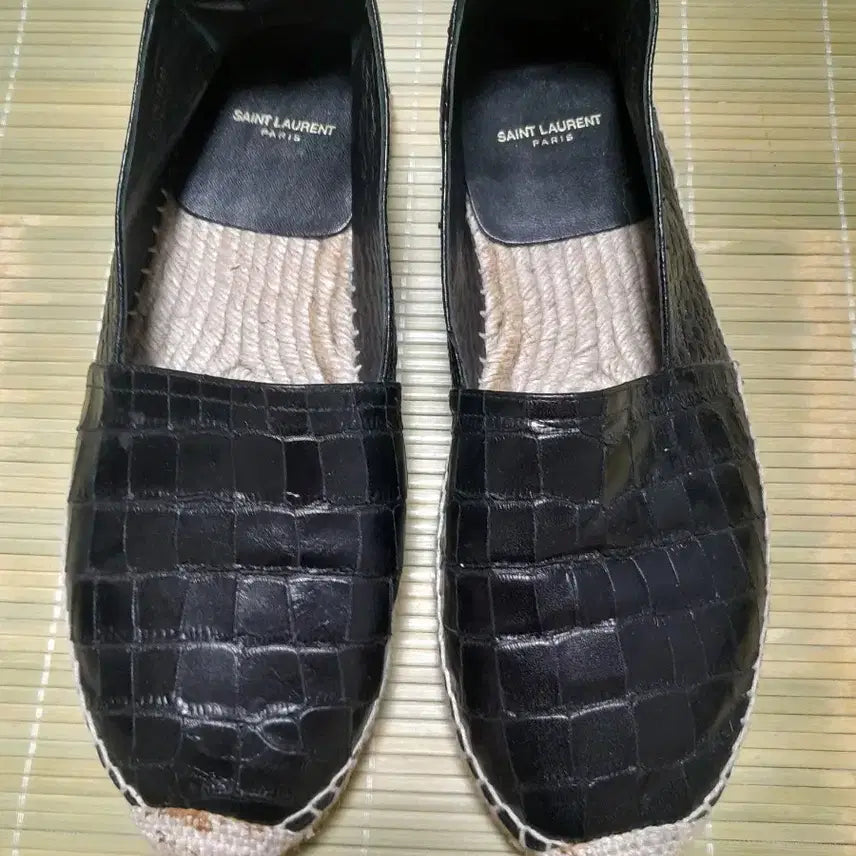 [BUNJANG] Saint Laurent Espadrilles Black Crocodile Embossed / 생 로랑 에스파드리유 블랙 악어 무늬로랑 에스파드리유 블랙 악어 무늬
