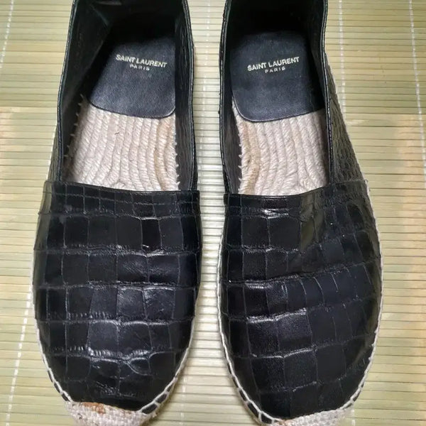 [BUNJANG] Saint Laurent Espadrilles Black Crocodile Embossed / 생 로랑 에스파드리유 블랙 악어 무늬로랑 에스파드리유 블랙 악어 무늬