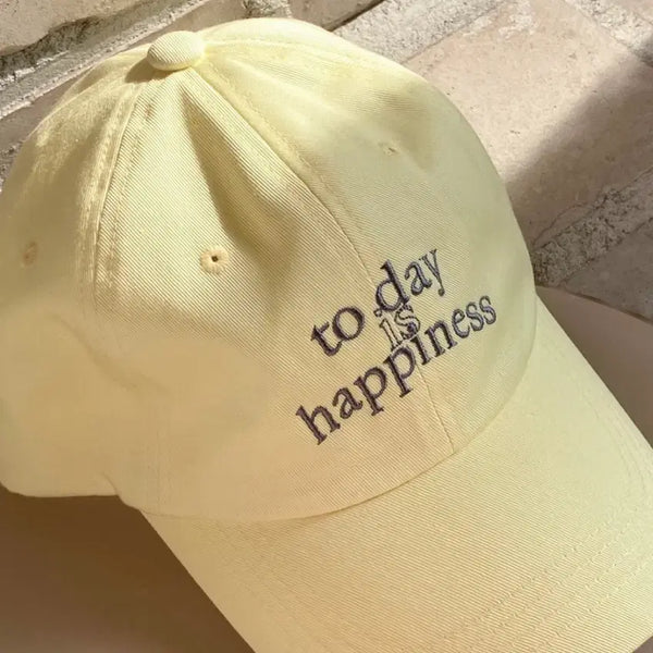 [BUNJANG] Handmade Limited Edition Lettering Ball Cap (Yellow/White) / *자체제작 소량* 레터링 볼캡 (옐로우/화이트)