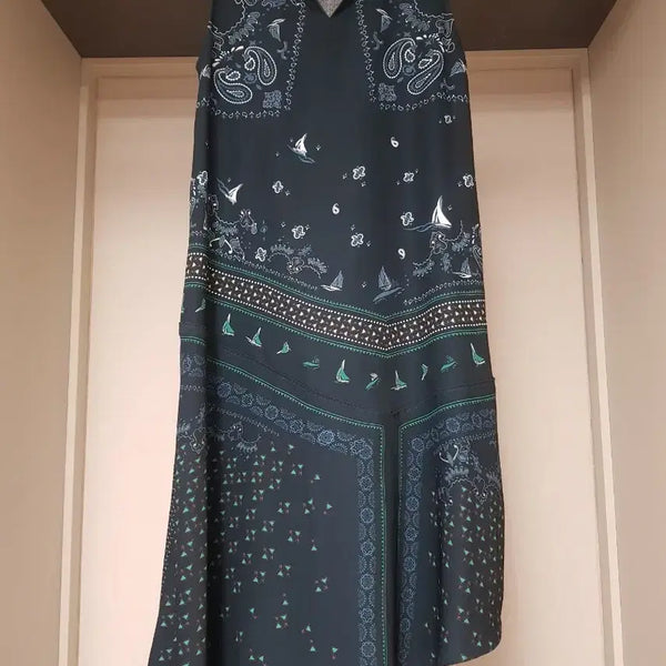 [BUNJANG] Benetton Asymmetrical Long Dress / 베네통 언발란스 롱원피스