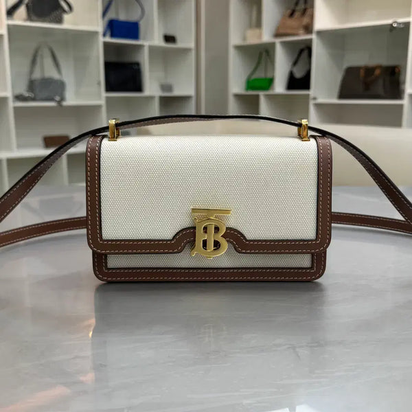 [BUNJANG] Burberry TB Canvas Crossbody Bag / 버버리 TB 캔버스 크로스백 가방