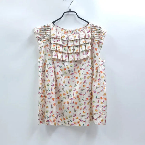[BUNJANG] MARC by Marc Jacobs Pleated Pintuck A-Line Silk Tunic Blouse (Off White) / MARC 마크 플리츠 핀턱 A라인 실크 튜닉 블라우스 C625