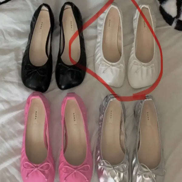 [BUNJANG] White Flat Shoes / 플랫슈즈 흰색
