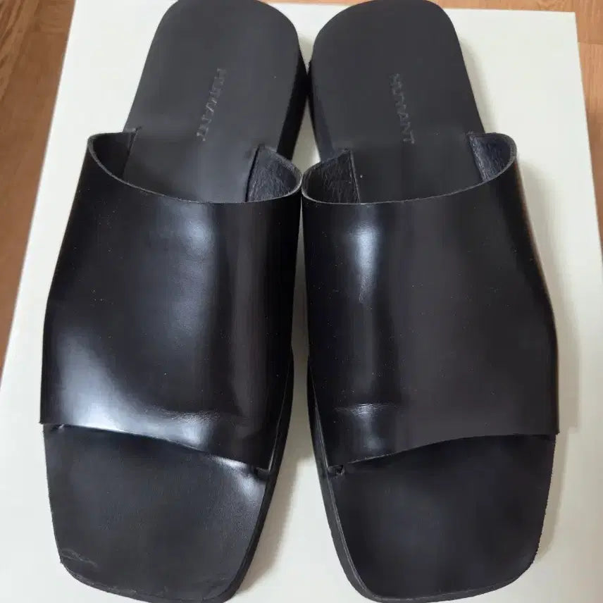 [BUNJANG] HUMANT COLLECTION Ben Leather Slippers (280) / 후망 벤 가죽 슬리퍼 280