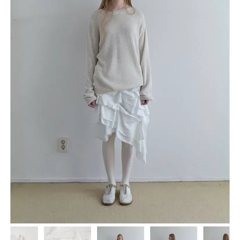 [BUNJANG] NOTHING EVERYTHING Ruffle Midi Skirt / 낫띵에브리띵 러플 미디 스커트