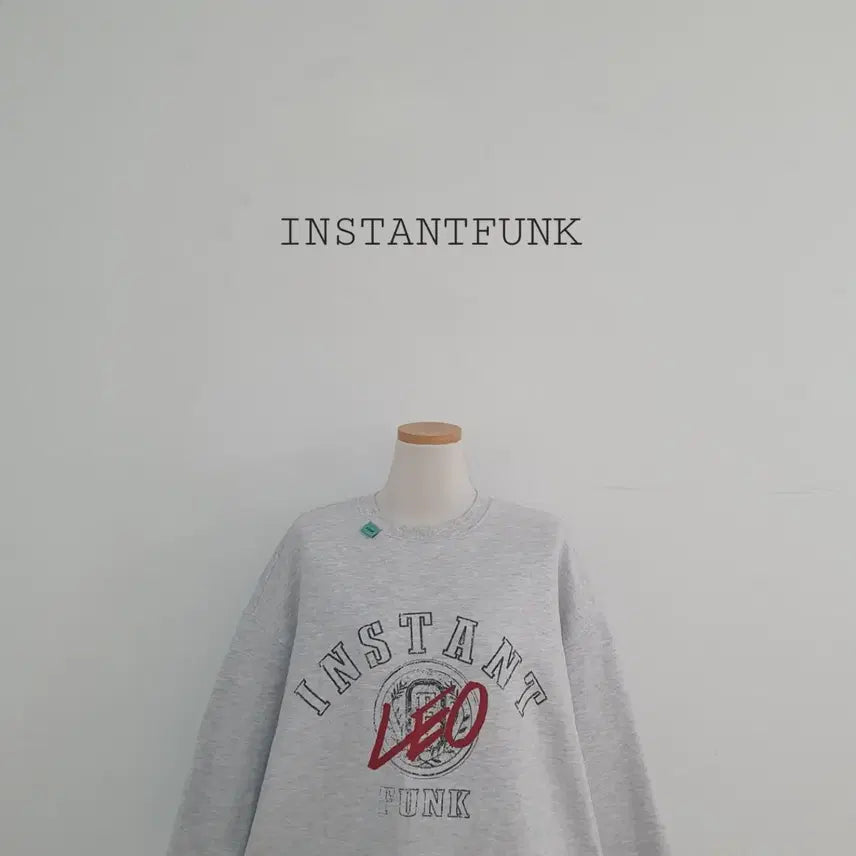 [BUNJANG] Instant Funk Light Grey Sweatshirt / No.26082613 인스턴트펑크 스웻셔츠 라이트 그레이