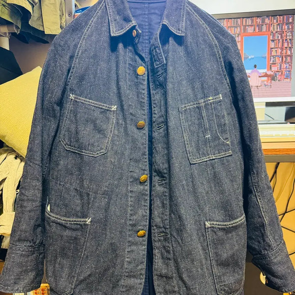 [BUNJANG] Boncoura Denim Coverall Jacket Size 38 / [38사이즈] 본쿠라 데님 커버올 판매
