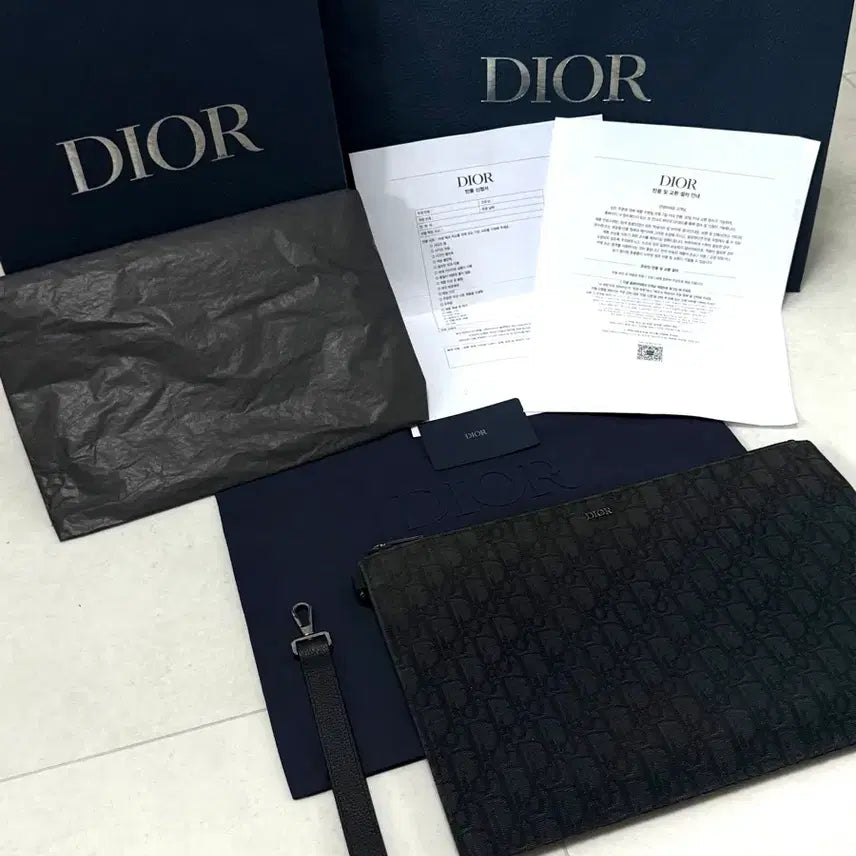 [BUNJANG] Dior Oblique A4 Clutch Bag (Full Set) / [정품]디올 오블리크 a4클러치백(풀구성)