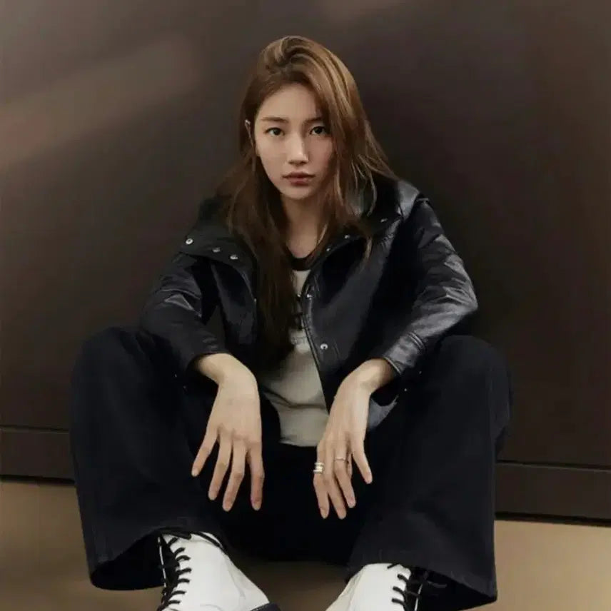 [BUNJANG] Guess Suzy Bike Leather Jacket / 게스 수지 바이크 레더 자켓