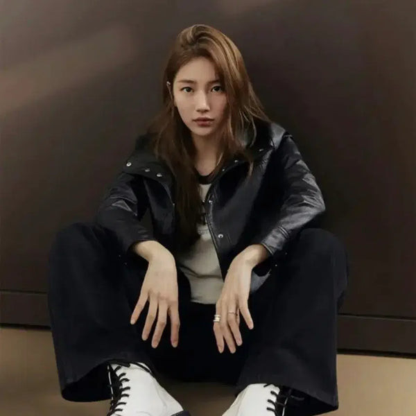 [BUNJANG] Guess Suzy Bike Leather Jacket / 게스 수지 바이크 레더 자켓