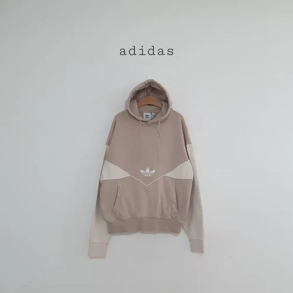 [BUNJANG] Adidas Three-Stripes Pullover Hoodie Beige / No.26082618 아디다스 삼선 후드티 베이지