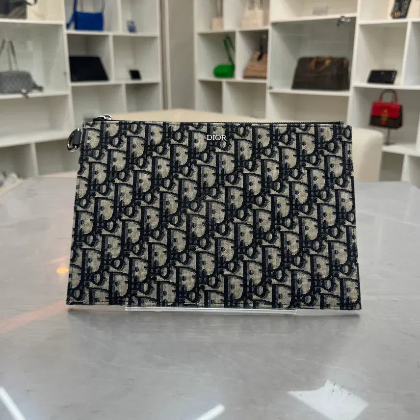 [BUNJANG] Dior B23 A5 Jacquard Clutch / 디올 오블리크 A5 자카드 클러치
