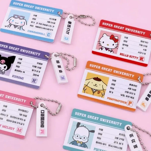 [BUNJANG] Sanrio Student ID Card Keychain / 산리오 학생증 키링
