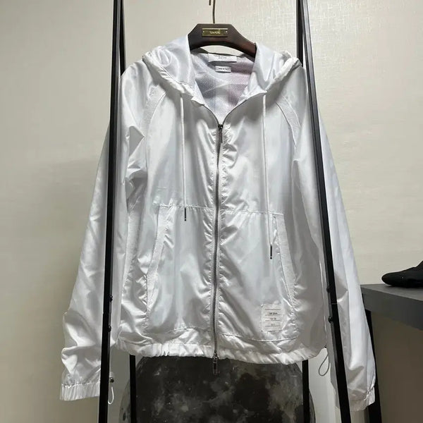 [BUNJANG] Thom Browne Zip-Up Windbreaker (Size 3) / 정품 3) 톰브라운 백삼선 바람막이 100~ 105