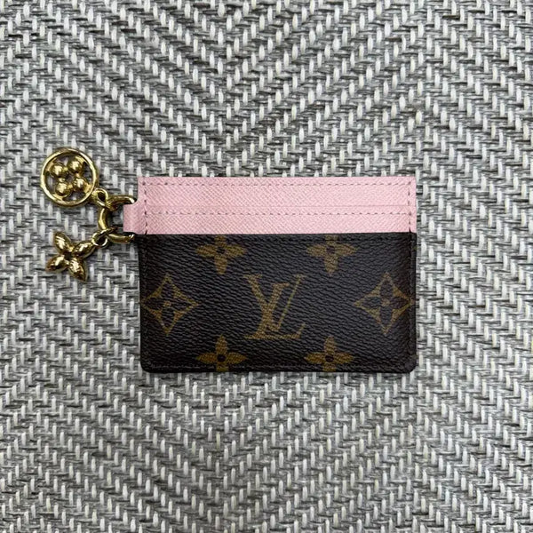 [BUNJANG] Louis Vuitton Monogram LV Charm Pink Card Holder / [S급/정품] 루이비통 모노그램 LV 참 핑크 카드지갑