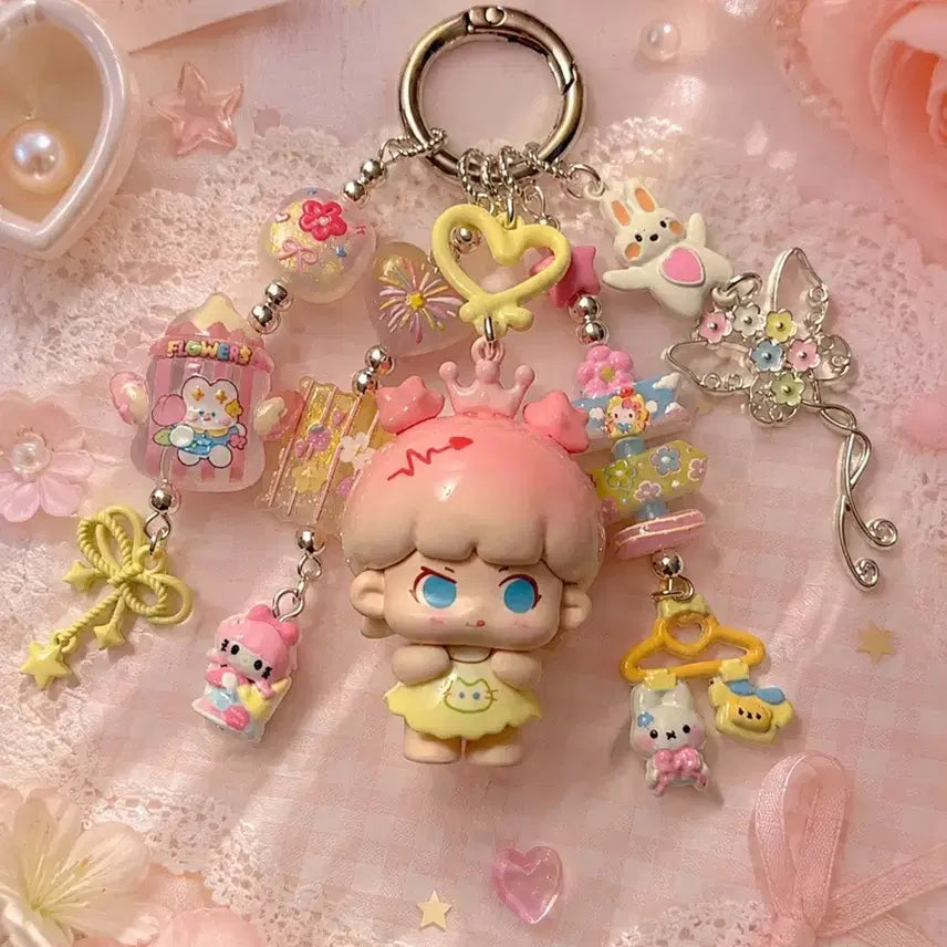 [BUNJANG] Genuine Figure Handmade Beaded Keychain / 정품 피규어 핸드메이드 비즈 키링