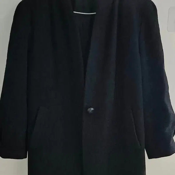 [BUNJANG] 100% Wool Collarless Coat / 울 코트