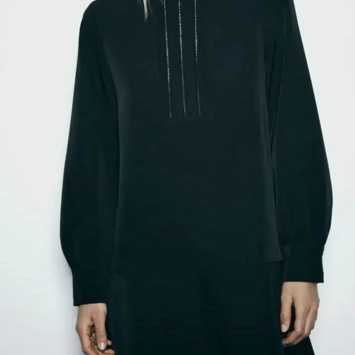 [BUNJANG] Zara Black Pintuck Dress / 자라 블랙 핀턱 원피스