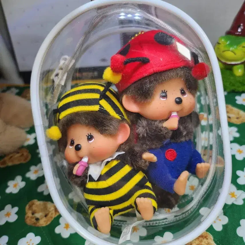 [BUNJANG] Monchhichi Bee & Ladybug Keychain Set / 몬치치 꿀벌,무당벌레 키링