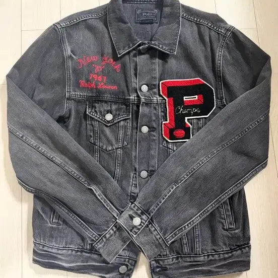 [BUNJANG] Polo Ralph Lauren Letterman Jacket / 폴로 레터맨 자켓