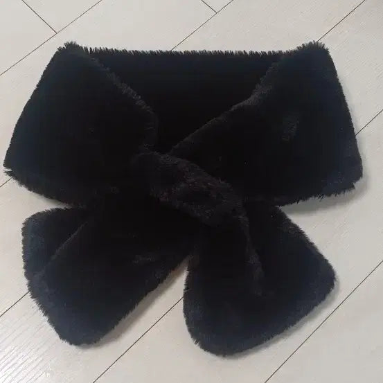 [BUNJANG] Black Fur Scarf / 블랙 퍼 목도리
