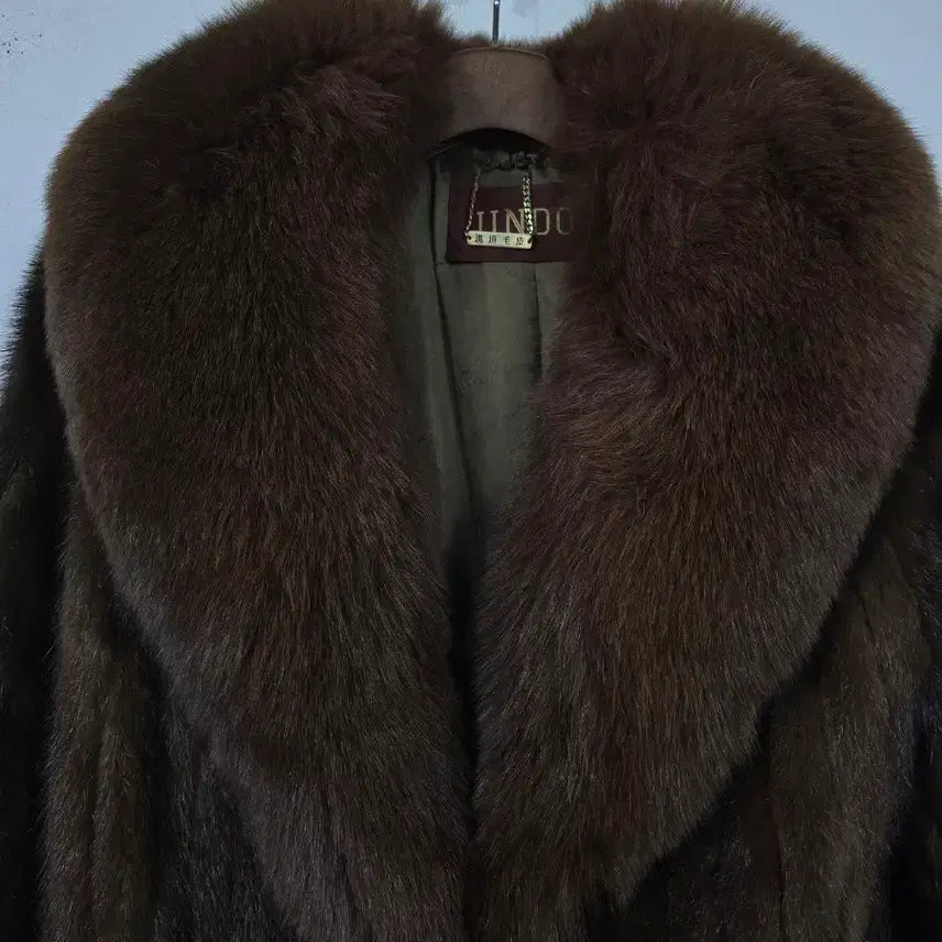 [BUNJANG] Jindo Saga Mink Fur Coat S / 진도 사가밍크 모피 코트 S