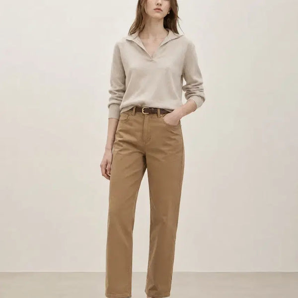 [BUNJANG] TheCashmere Tapered Pants Beige / [새제품] 한섬 더캐시미어 테이퍼드 팬츠