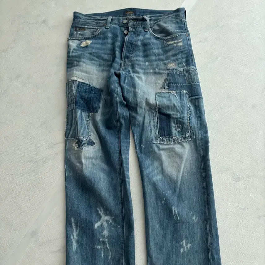 [BUNJANG] Ralph Lauren Patchwork Denim Jeans 30/30 / 랄프로렌 패치워크 데님 30/30