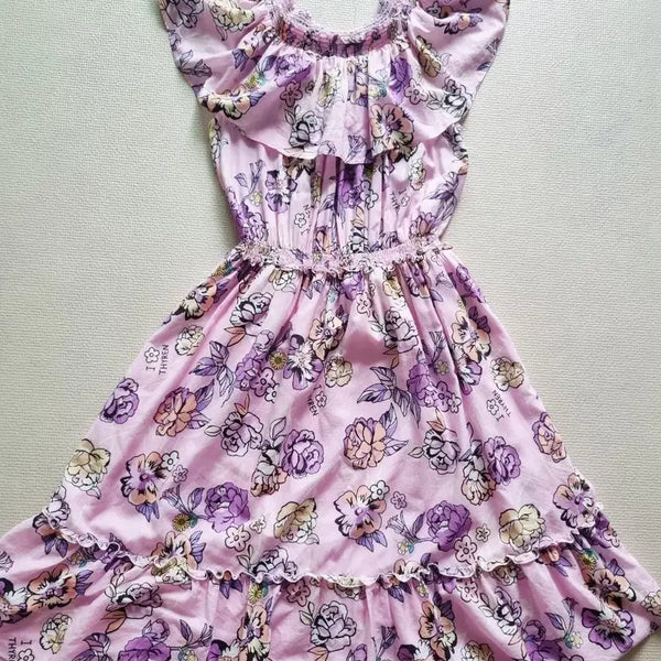[BUNJANG] Tiren Flower Pattern Pink Dress / 티렌 플라워 패턴 핑크 원피스 M