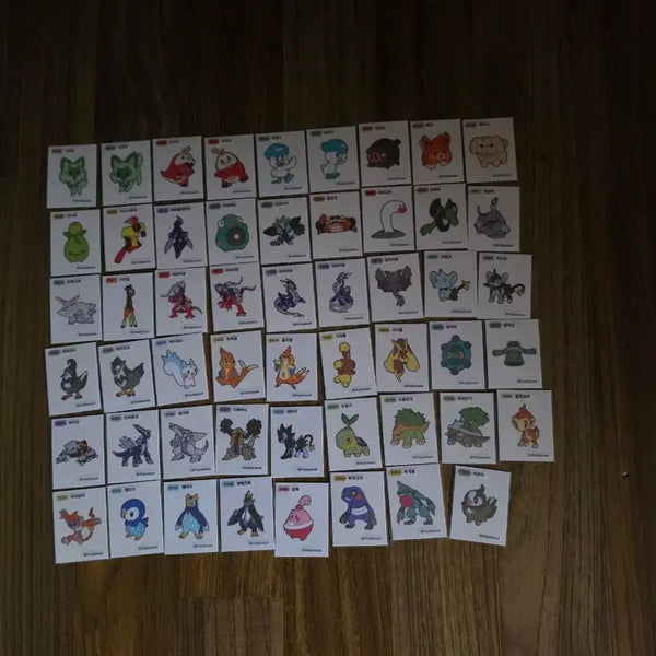 [BUNJANG] Pokemon Stickers 4th & 9th Gen Bundle Set (53/55) / 포켓몬 띠부씰 4, 9세대 55종중 53종을 일괄 판매합니다