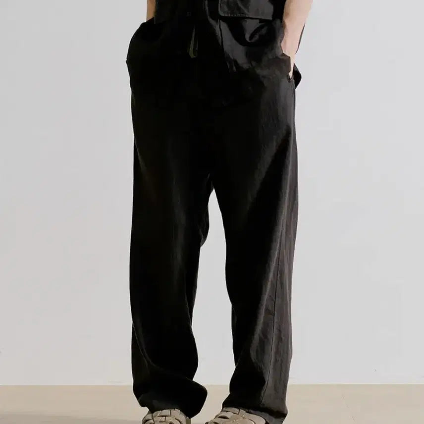 [BUNJANG] Union Blue Linen Easy Pants (Mud Brown) - Size M / 유니온블루 linen easy pants ( mud brown) m사이즈