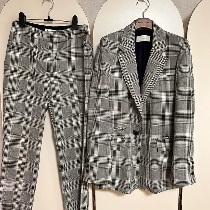 [BUNJANG] It MICHAA Check Suit Set / 잇미샤 체크 수트 세트 55 상태 최상 드라이 완료