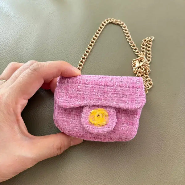 [BUNJANG] Chanel Style Tweed Mini Bag - Pink / 트위드 미니백 핑크
