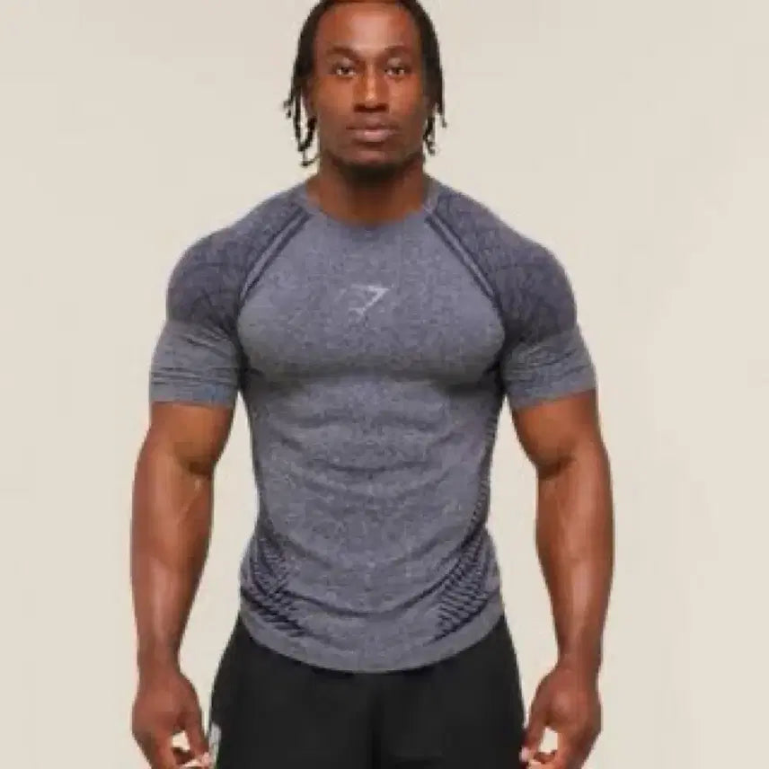 [BUNJANG] Gymshark Devant Heavy Blue T-Shirt - M / [새상품] M 짐샤크 데반트 헤비블루 반팔 (devant)