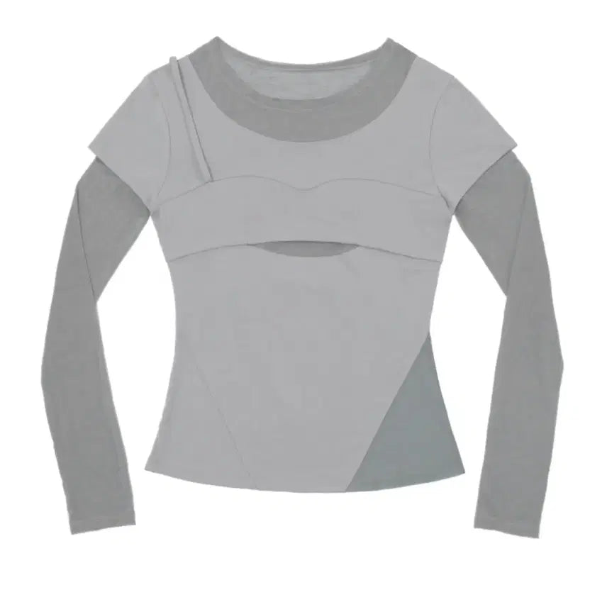 [BUNJANG] OHOS Layered Shoulder Strap Long Sleeve / 오호스 레이어드 숄더 스트랩 롱슬리브
