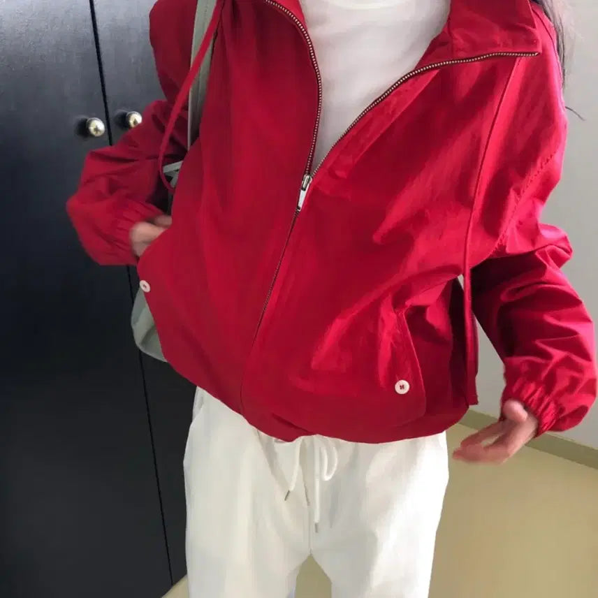 [BUNJANG] Maybe Baby Baseball Jacket Beige / 메이비베이비 블루종 레드 베이지