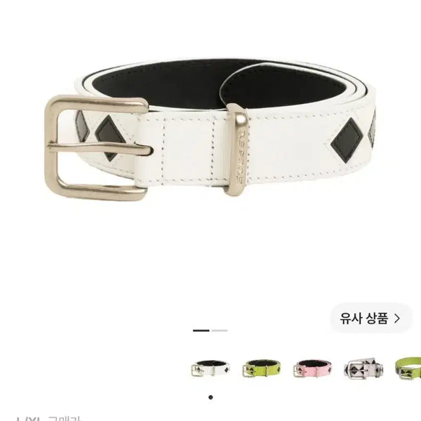 [BUNJANG] Stussy Argyle Leather Belt L/XL / 스투시 아가일 레더 벨트 본 L/XL