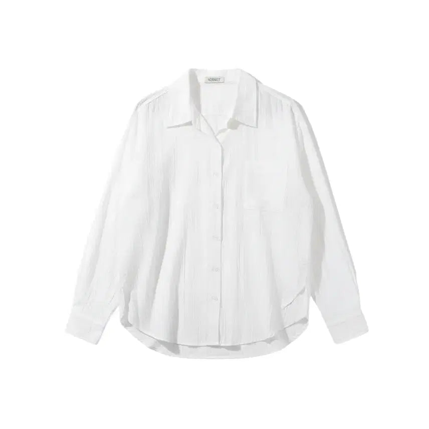 [BUNJANG] MORREST See-through Blouse White / 여성F/ MORREST 시스루 셔츠블라우스WH 37-118