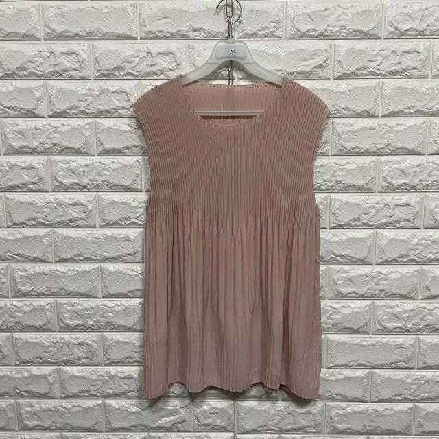 [BUNJANG] Pleated Sleeveless Blouse / 3972) 플리츠 민소매 블라우스