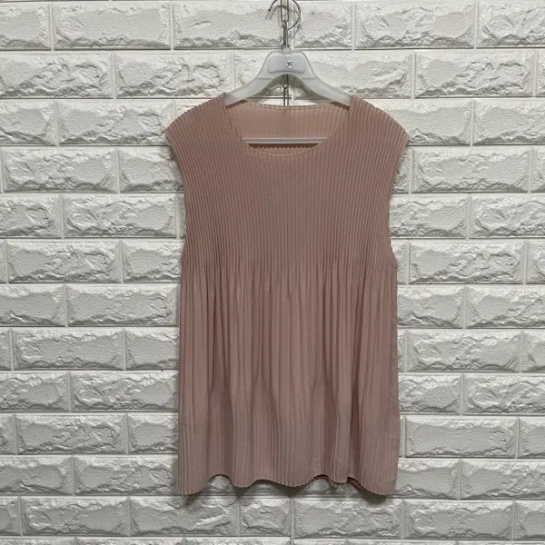 [BUNJANG] Pleated Sleeveless Blouse / 3972) 플리츠 민소매 블라우스