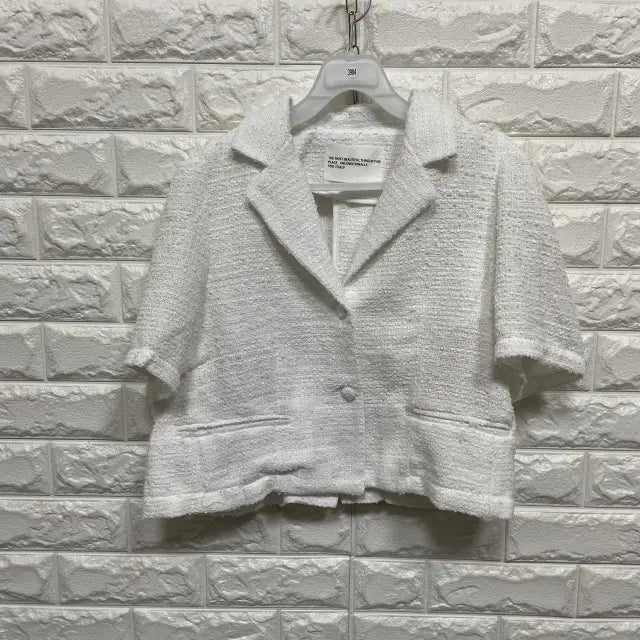 [BUNJANG] Tweed Short-Sleeve Jacket / 3984) 트위드 반팔 자켓