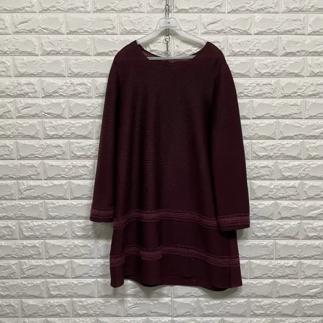 [BUNJANG] Pleated Long Sleeve Dress / 4002) 플리츠 긴팔 원피스