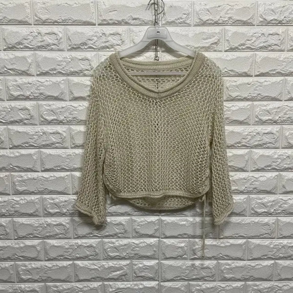 [BUNJANG] Mesh Knit T-Shirt / 4004) 그물 니트티셔츠